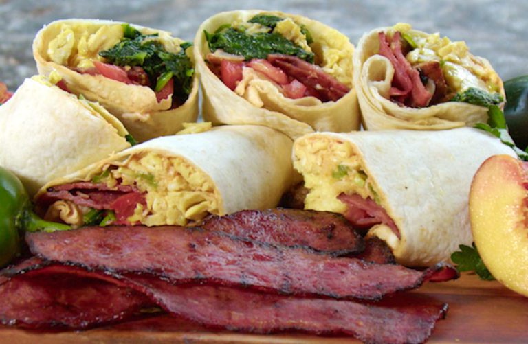 Spicy Turkey Bacon, Egg and Cheese Breakfast Wrap